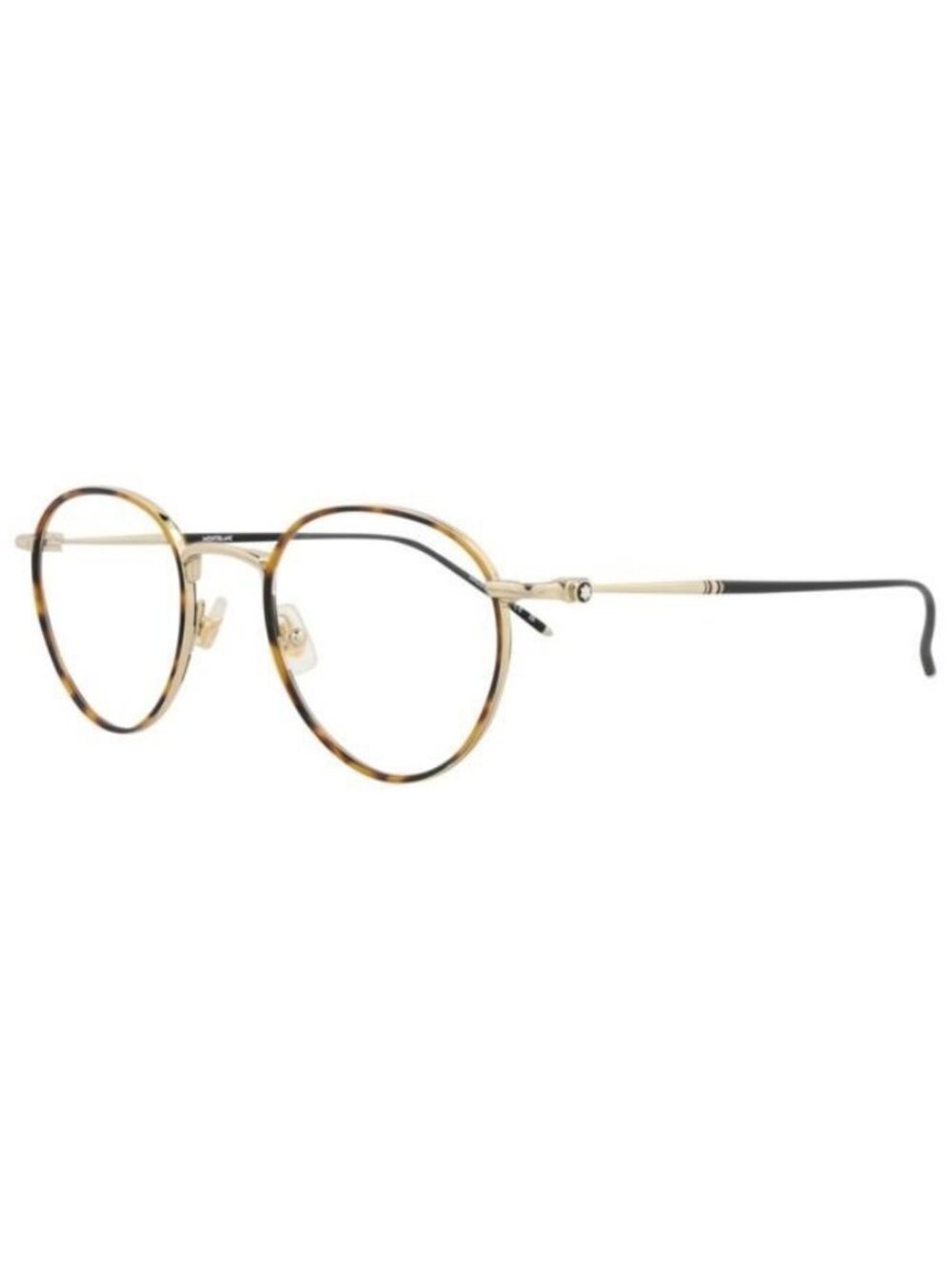 New Montblanc Mens Round/Oval Havana Gold Transparent Fashion Designer Eyeglasse